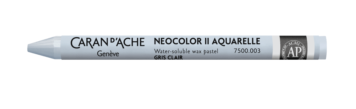 Neocolor II Water - Soluble Wax Pastel - 003 Light Grey - The Merri Artist - merriartist.com