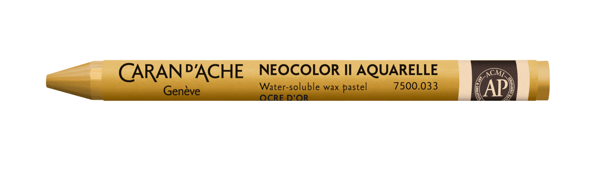 Neocolor II Water - Soluble Wax Pastel - 033 Golden Ochre - The Merri Artist - merriartist.com
