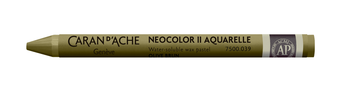 Neocolor II Water - Soluble Wax Pastel - 039 Olive Brown - The Merri Artist - merriartist.com