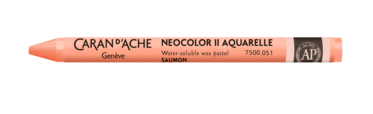 Neocolor II Water - Soluble Wax Pastel - 051 Salmon - The Merri Artist - merriartist.com