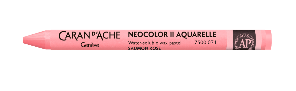 Neocolor II Water - Soluble Wax Pastel - 071 Salmon Pink - The Merri Artist - merriartist.com