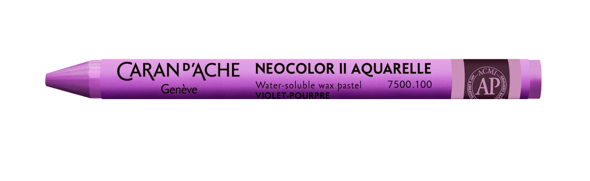 Neocolor II Water - Soluble Wax Pastel - 100 Purple Violet - The Merri Artist - merriartist.com