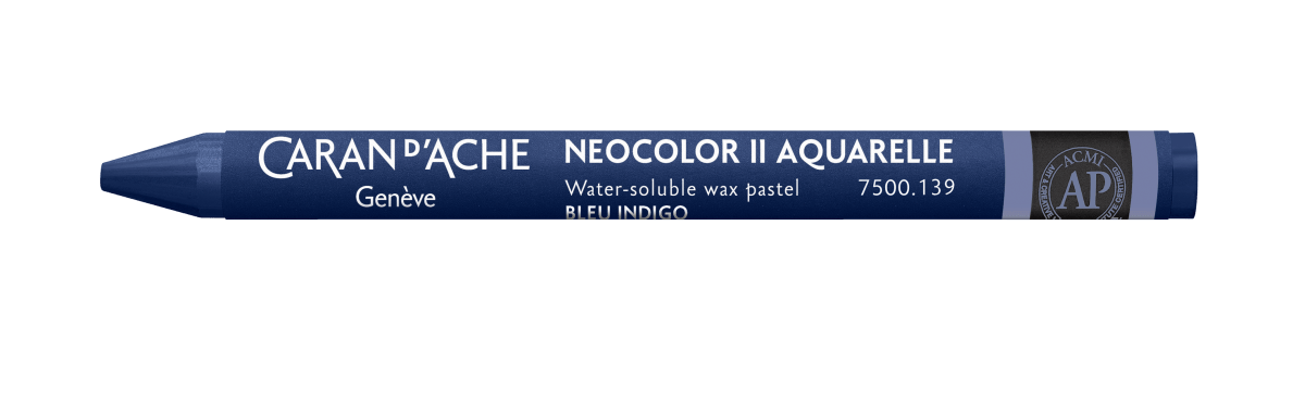Neocolor II Water - Soluble Wax Pastel - 139 Indigo Blue - The Merri Artist - merriartist.com