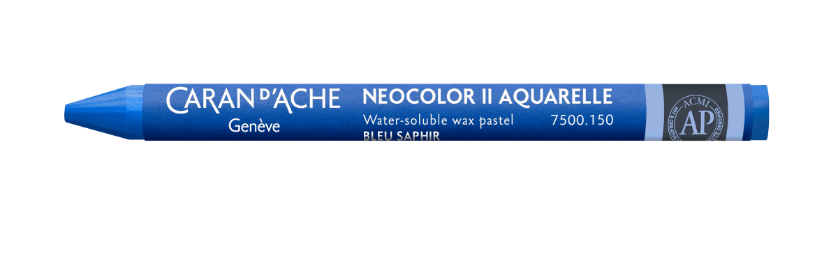 Neocolor II Water - Soluble Wax Pastel - 150 Saphire Blue - The Merri Artist - merriartist.com