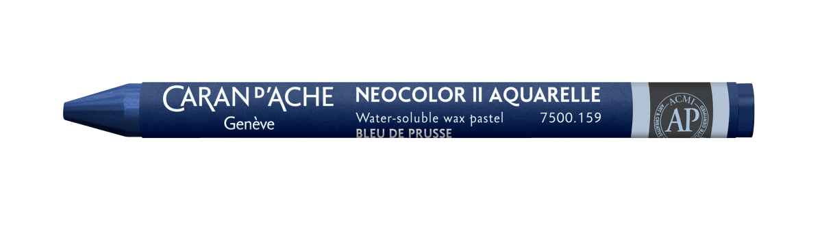 Neocolor II Water - Soluble Wax Pastel - 159 Prussian Blue - The Merri Artist - merriartist.com