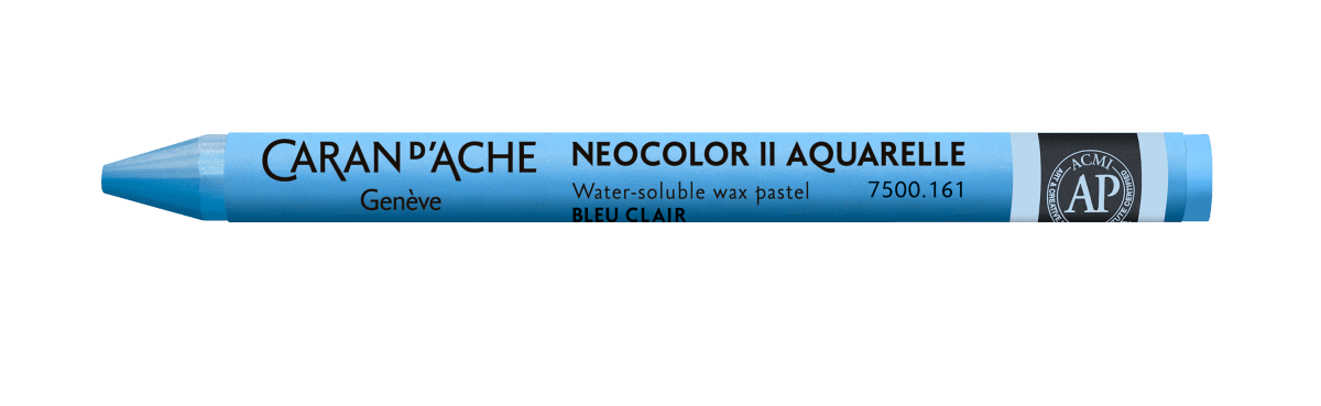 Neocolor II Water - Soluble Wax Pastel - 161 Light Blue - The Merri Artist - merriartist.com