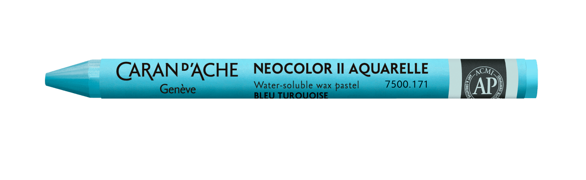 Neocolor II Water - Soluble Wax Pastel - 171 Turquoise Blue - The Merri Artist - merriartist.com