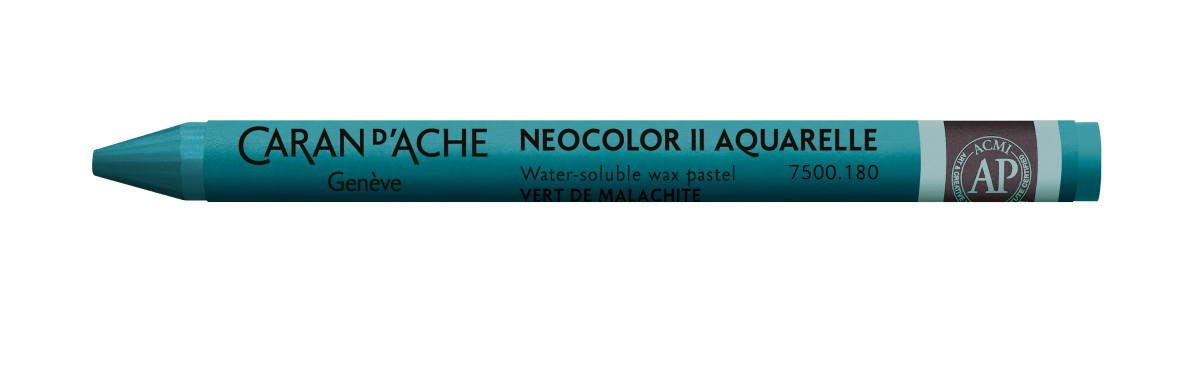 Neocolor II Water - Soluble Wax Pastel - 180 Malachite Green - The Merri Artist - merriartist.com