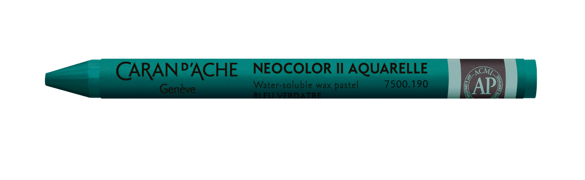 Neocolor II Water - Soluble Wax Pastel - 190 Greenish Blue - The Merri Artist - merriartist.com