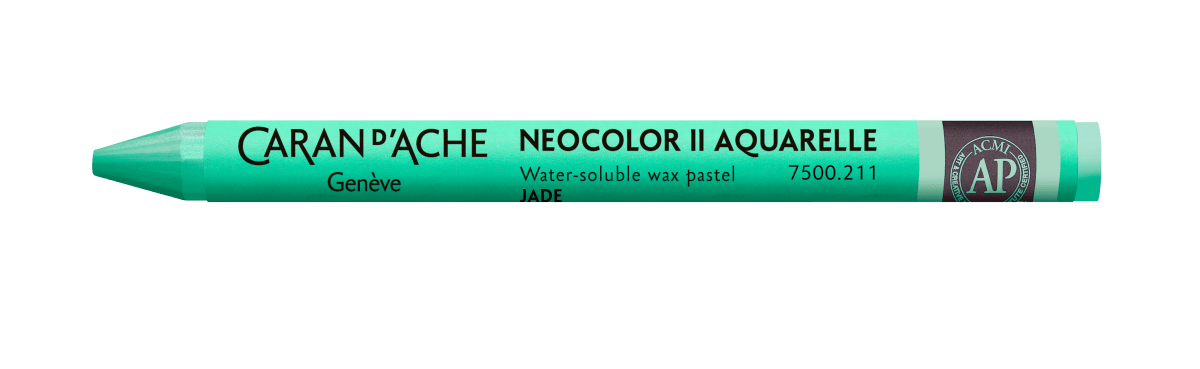 Neocolor II Water - Soluble Wax Pastel - 211 Jade Green - The Merri Artist - merriartist.com