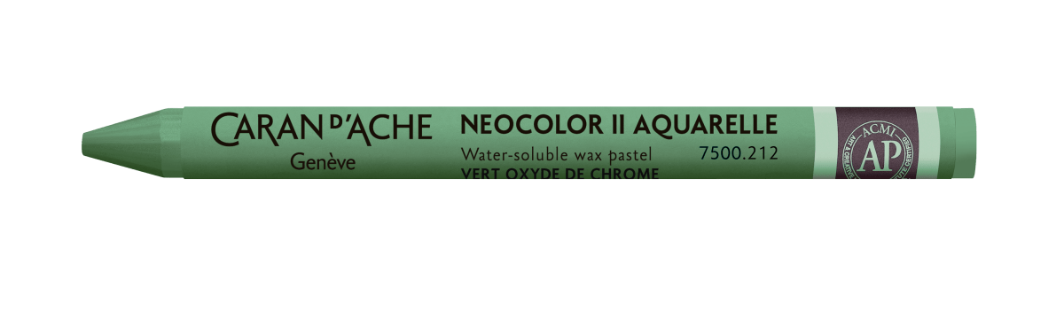 Neocolor II Water - Soluble Wax Pastel - 212 Chromium Oxide Green - The Merri Artist - merriartist.com
