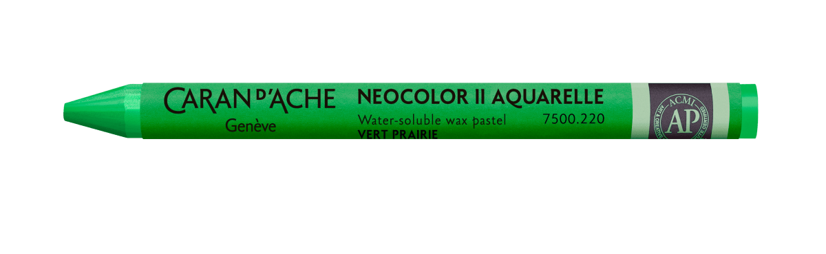 Neocolor II Water - Soluble Wax Pastel - 220 Grass Green - The Merri Artist - merriartist.com