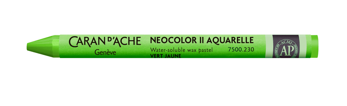 Neocolor II Water - Soluble Wax Pastel - 230 Yellow Green - The Merri Artist - merriartist.com