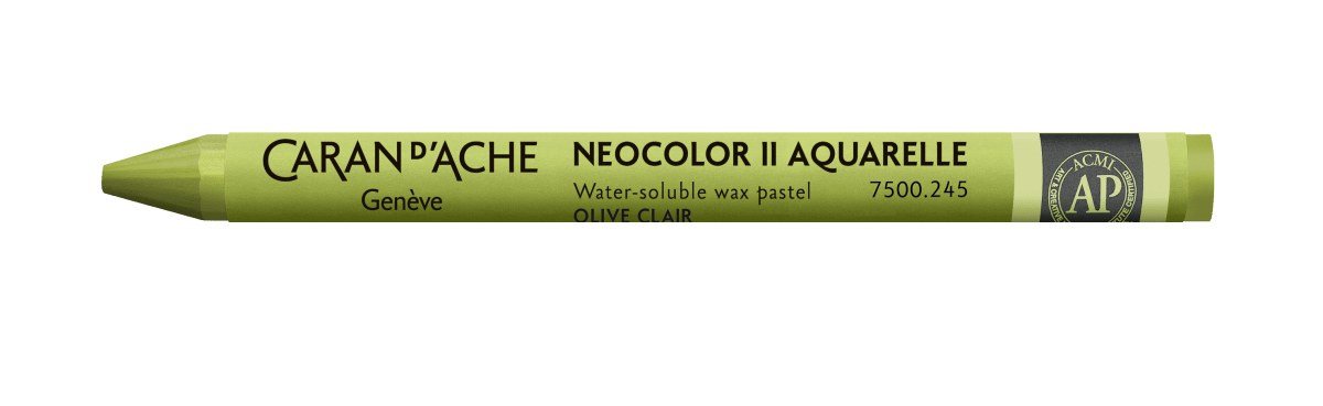 Neocolor II Water - Soluble Wax Pastel - 245 Light Olive - The Merri Artist - merriartist.com