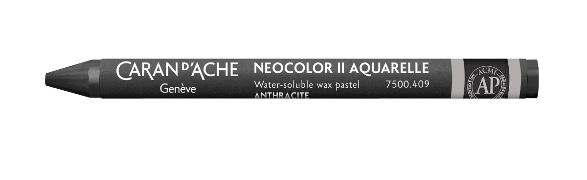 Neocolor II Water - Soluble Wax Pastel - 409 Charcoal Grey - The Merri Artist - merriartist.com