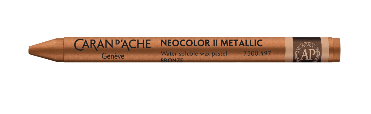 Neocolor II Water - Soluble Wax Pastel - 497 Metalic Bronze - The Merri Artist - merriartist.com
