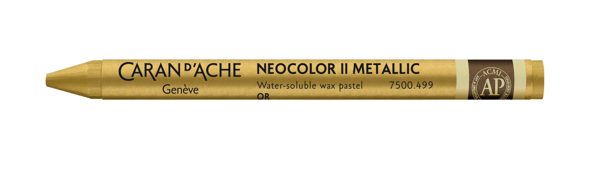 Neocolor II Water - Soluble Wax Pastel - 499 Metallic Gold - The Merri Artist - merriartist.com