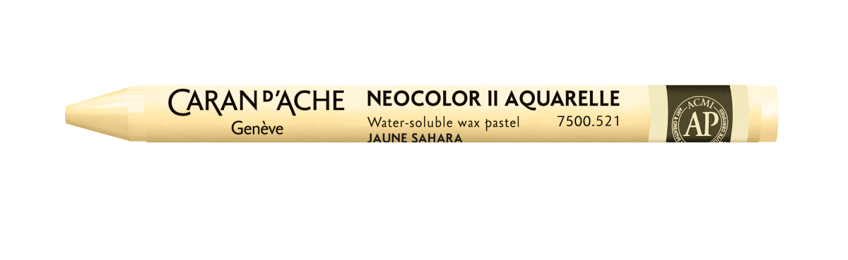 Neocolor II Water - Soluble Wax Pastel - 521 Sahara Yellow - The Merri Artist - merriartist.com