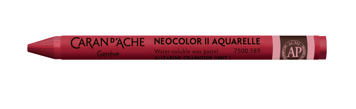 Neocolor II Water - Soluble Wax Pastel - 589 Alizarin Crimson - The Merri Artist - merriartist.com