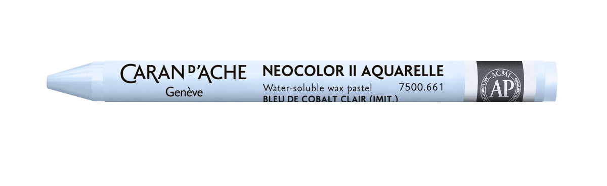 Neocolor II Water - Soluble Wax Pastel - 661 Light Cobalt Blue - The Merri Artist - merriartist.com