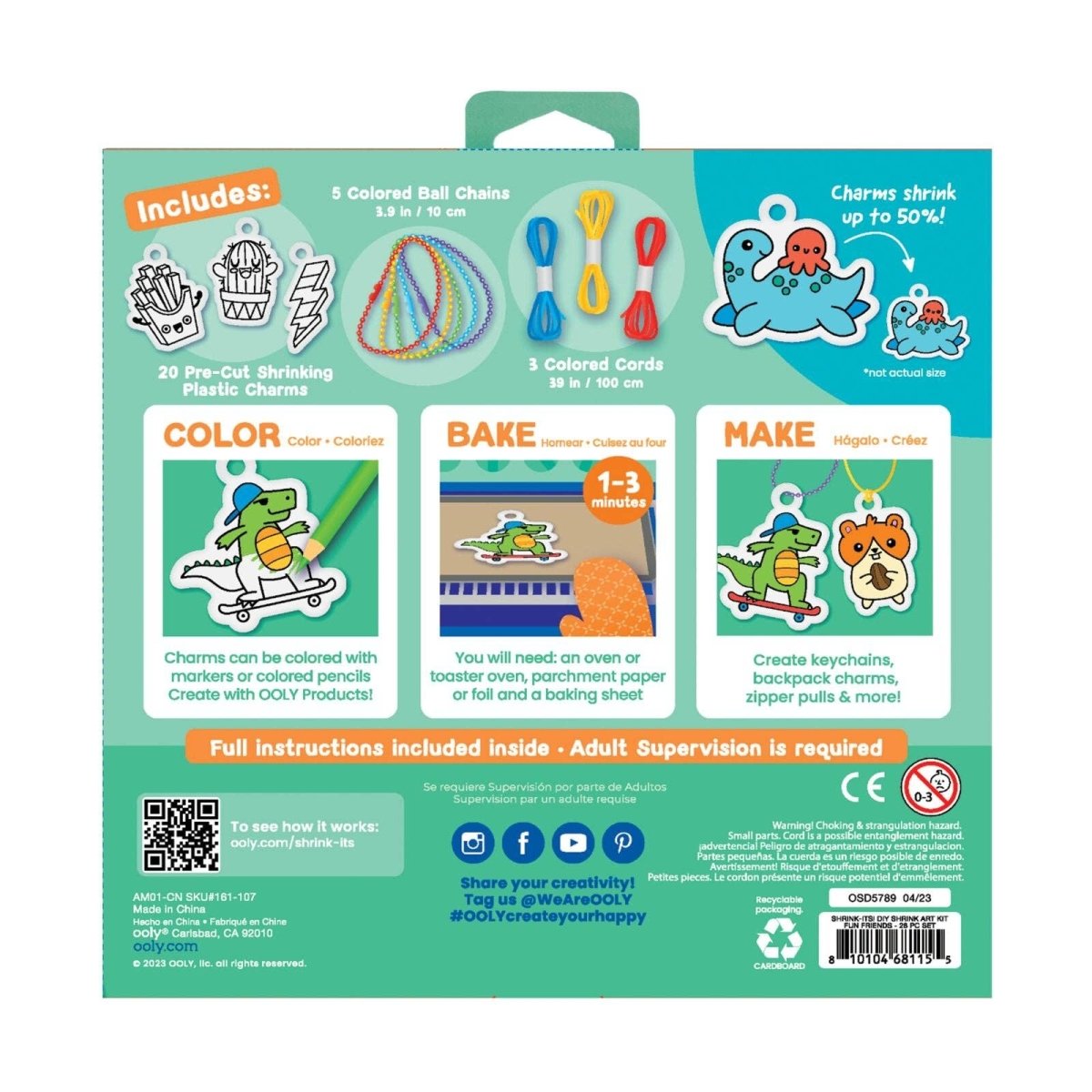 OOLY - Shrink - Its! D.I.Y. Shrink Art Kit - Fun Friends - The Merri Artist - merriartist.com