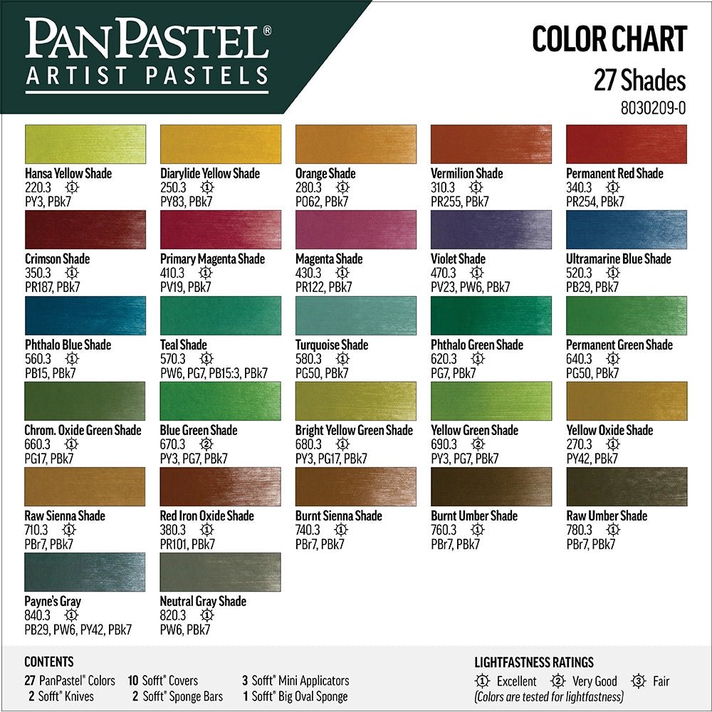 PanPastel 27 Color Set - Shades (new in 2025) - The Merri Artist - merriartist.com