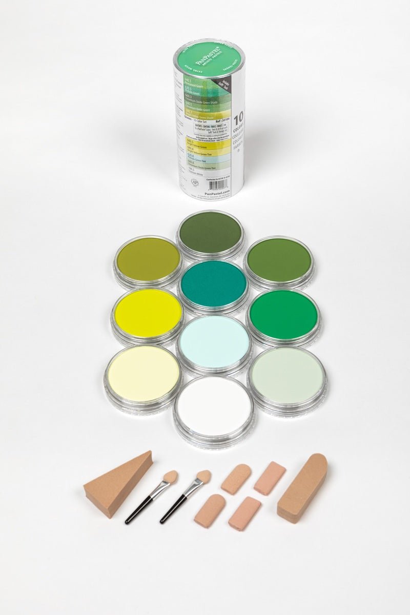 PanPastel Set - 10 Color Set - Greens - The Merri Artist - merriartist.com