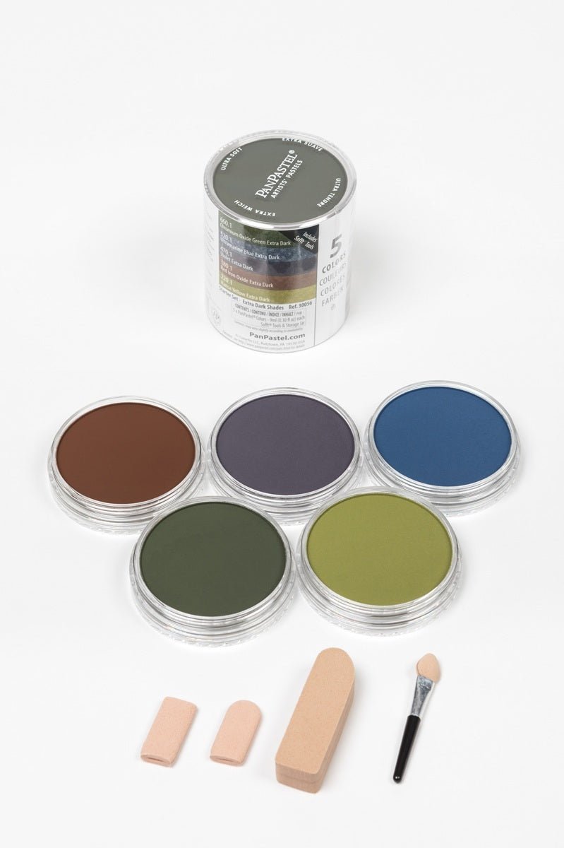 PanPastel Set - 5 Color Set - Extra Dark Shades - The Merri Artist - merriartist.com