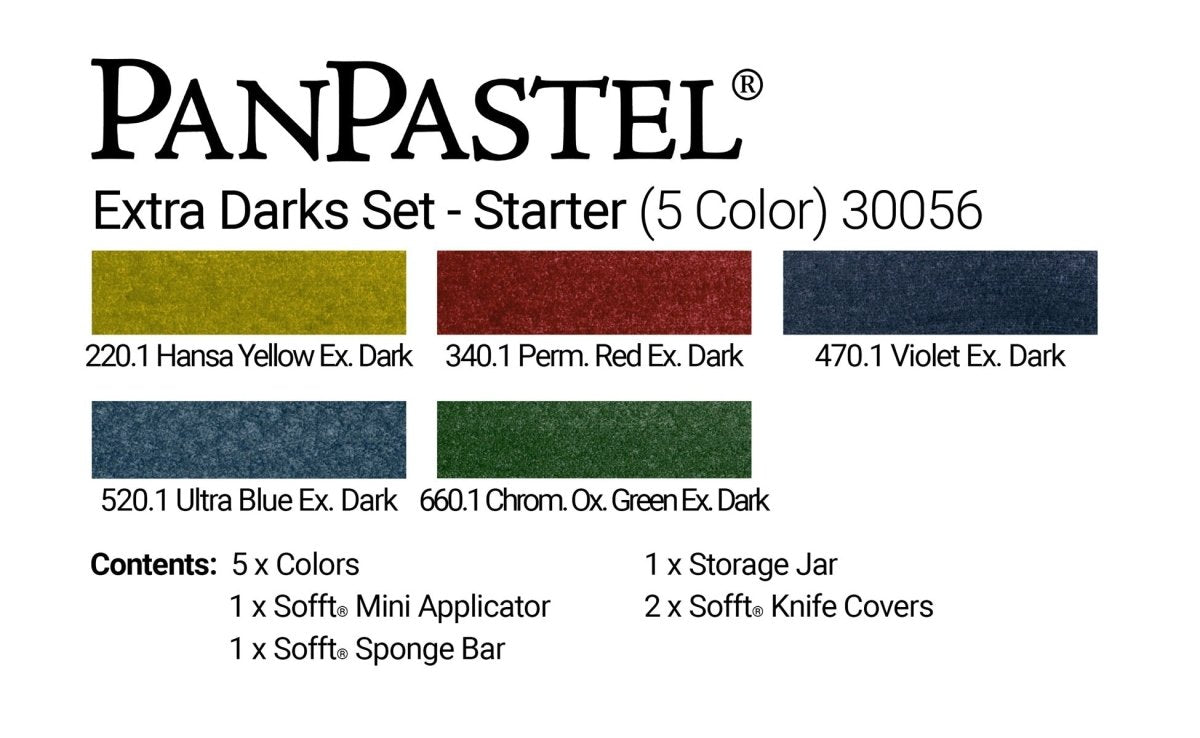 PanPastel Set - 5 Color Set - Extra Dark Shades - The Merri Artist - merriartist.com