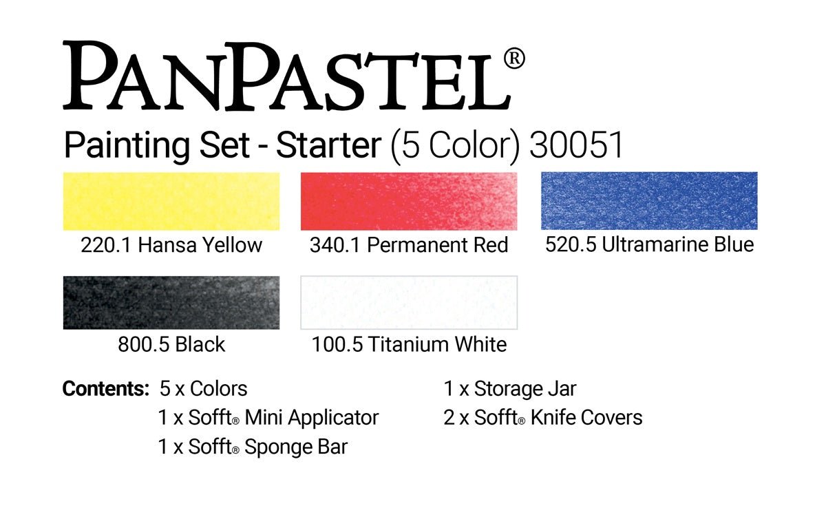 PanPastel Set - 5 Color Set - Starter Painting Colors - The Merri Artist - merriartist.com