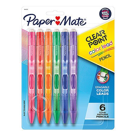 Papermate Clearpoint Mechanical Pencils - Set of 6 Assorted Colors - The Merri Artist - merriartist.com