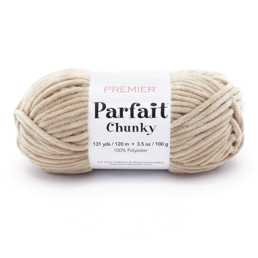 Premier Yarns Parfait Chunky - 100% Polyester - 6 Super Bulky, 131 Yards - 1150 - 16 Toffee - The Merri Artist - merriartist.com