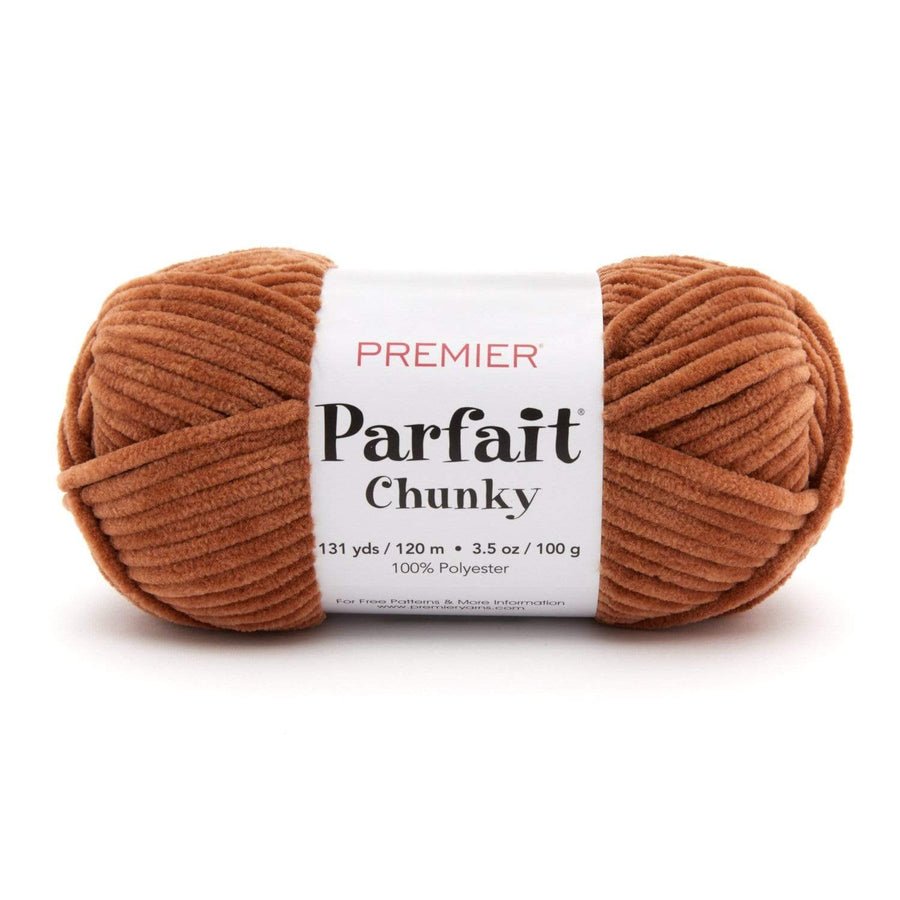 Premier Yarns Parfait Chunky - 100% Polyester - 6 Super Bulky, 131 Yards - 1150 - 36 Teddy Bear - The Merri Artist - merriartist.com