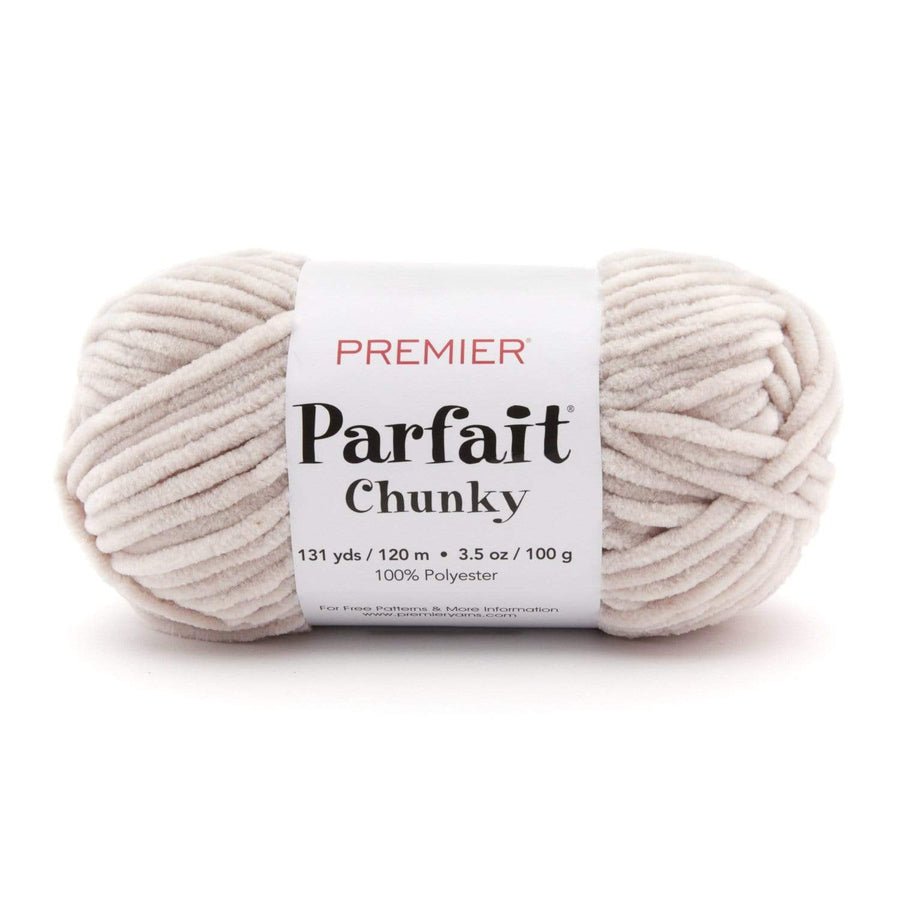 Premier Yarns Parfait Chunky - 100% Polyester - 6 Super Bulky, 131 Yards - 1150 - 41 Mushroom - The Merri Artist - merriartist.com