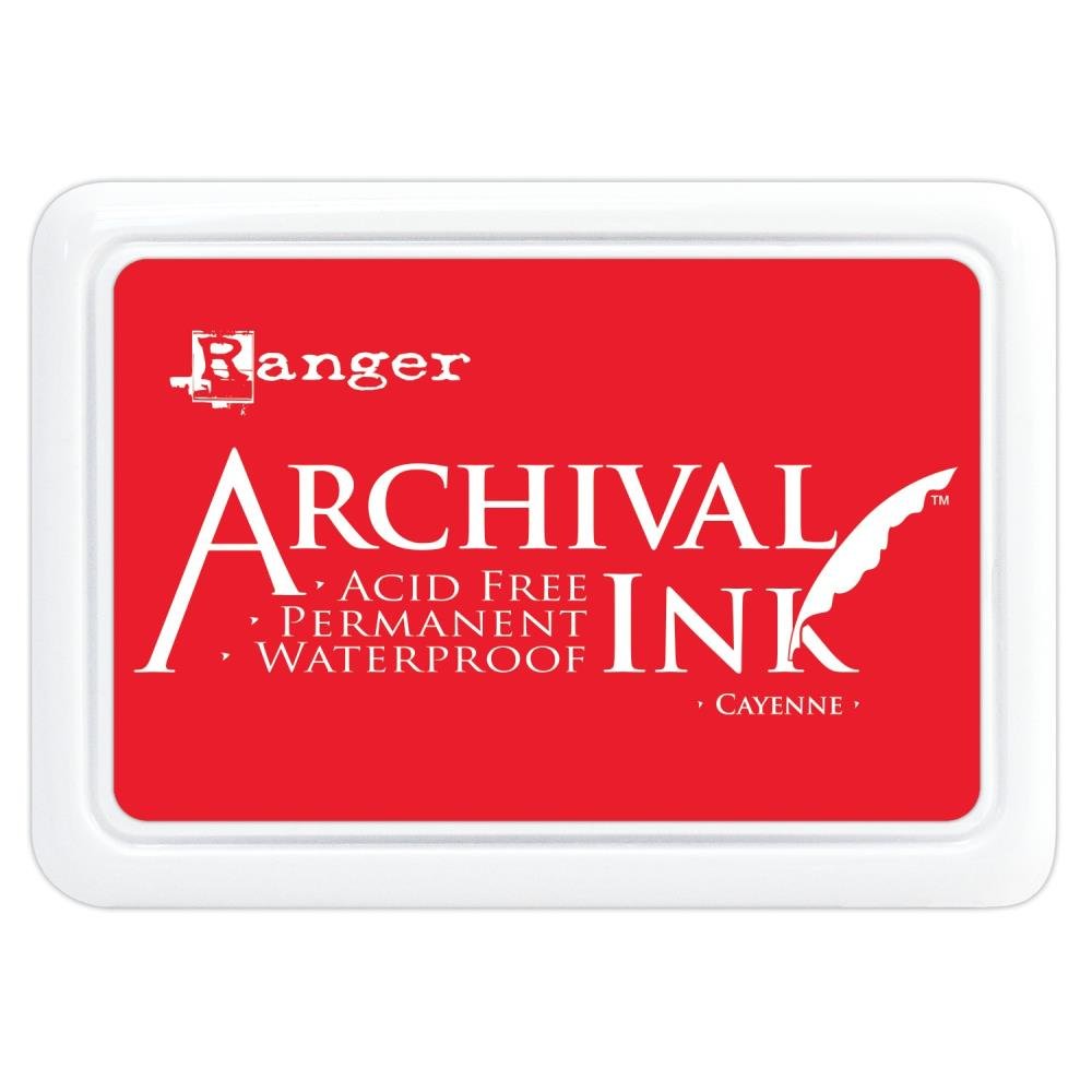 Ranger Archival 2.75"x4" Ink Pad - Cayenne - The Merri Artist - merriartist.com