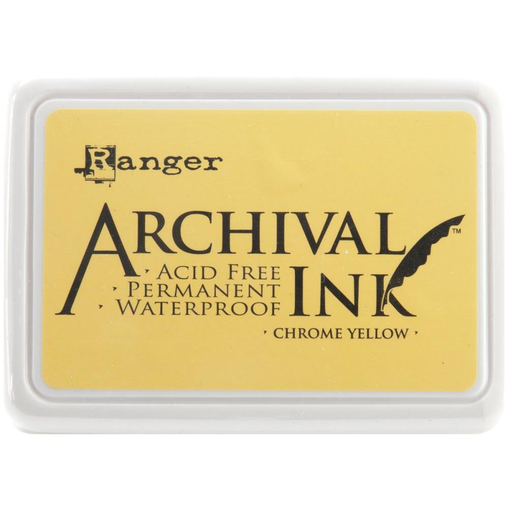 Ranger Archival 2.75"x4" Ink Pad - Chrome Yellow - The Merri Artist - merriartist.com