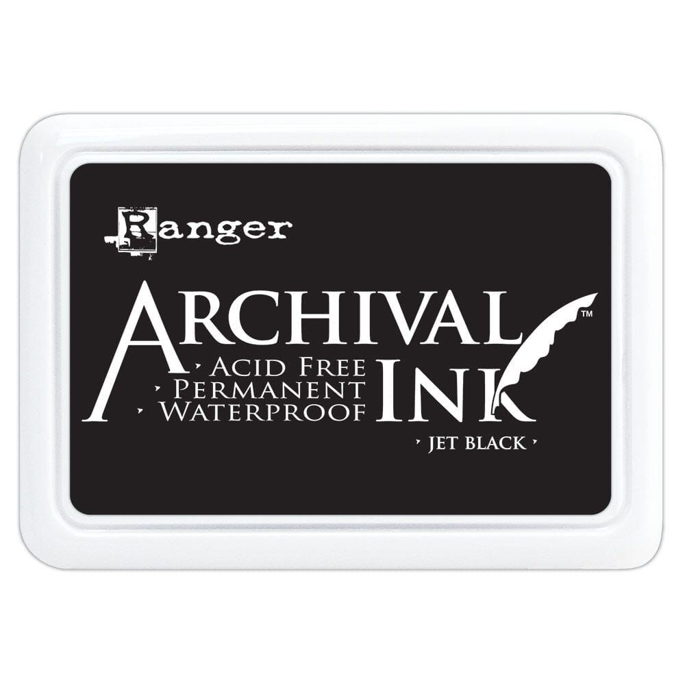 Ranger Archival 2.75"x4" Ink Pad - Jet Black - The Merri Artist - merriartist.com