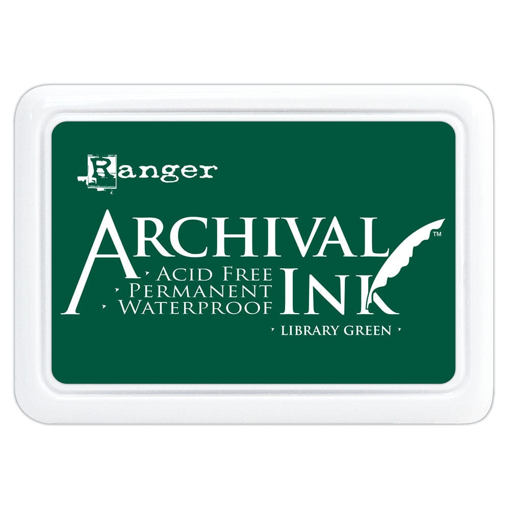 Ranger Archival 2.75"x4" Ink Pad - Library Green - The Merri Artist - merriartist.com
