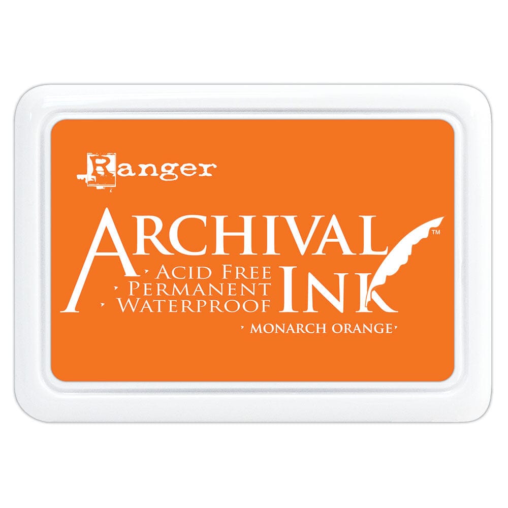 Ranger Archival 2.75"x4" Ink Pad - Monarch Orange - The Merri Artist - merriartist.com