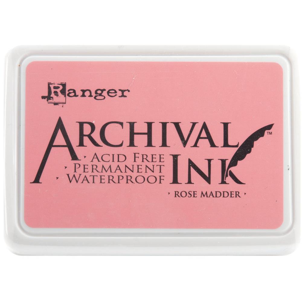 Ranger Archival 2.75"x4" Ink Pad - Rose Madder - The Merri Artist - merriartist.com