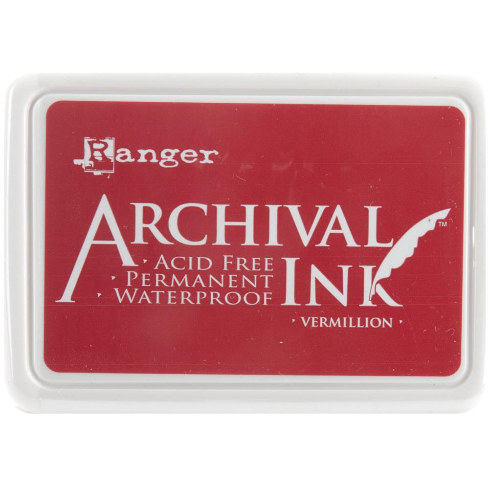 Ranger Archival 2.75"x4" Ink Pad - Vermillion - The Merri Artist - merriartist.com
