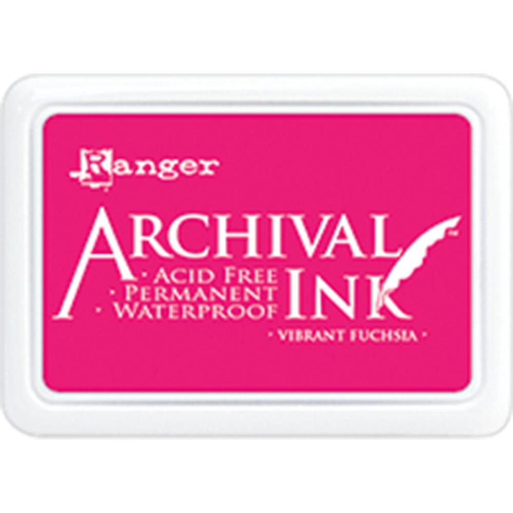 Ranger Archival 2.75"x4" Ink Pad - Vibrant Fuchsia - The Merri Artist - merriartist.com