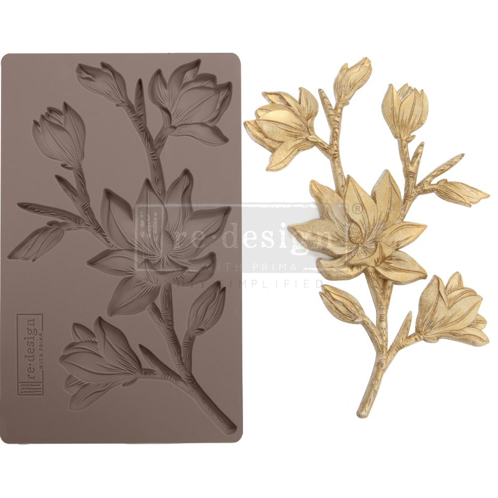 Re-Design Silicone Mold 5 inch X 8 inch X .32 inch - Forest Flora - The Merri Artist - merriartist.com