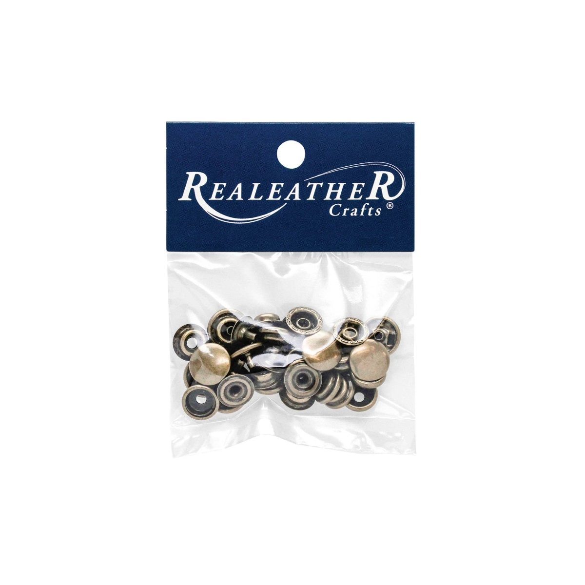 Realeather - 20L Snap Set - 10 Pack - Nickel / 10/pk - The Merri Artist - merriartist.com