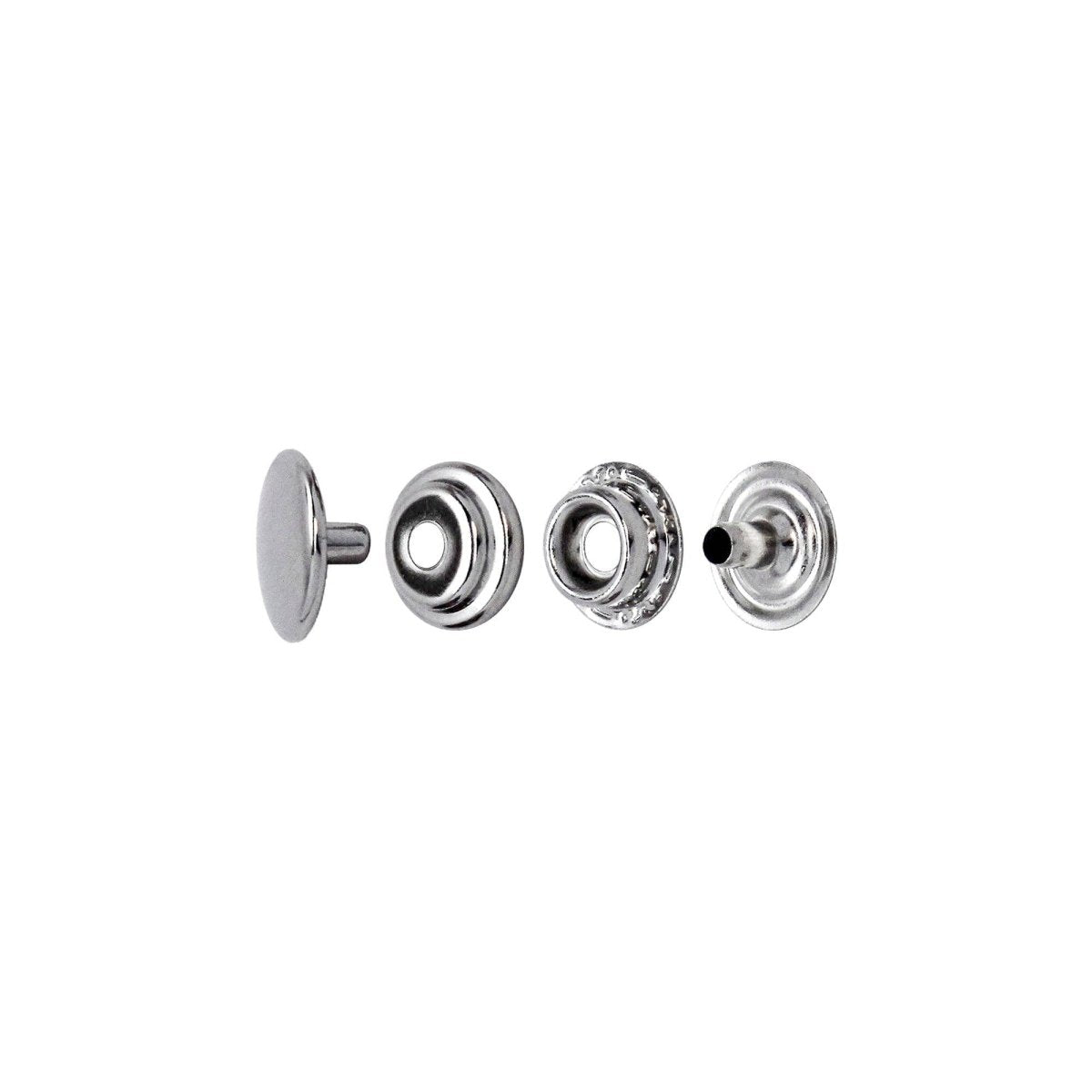 Realeather - 20L Snap Set - 10 Pack - Nickel / 10/pk - The Merri Artist - merriartist.com