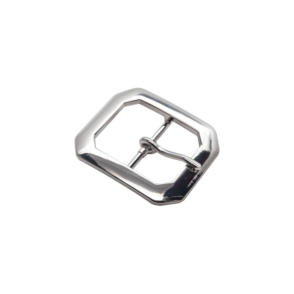 Realeather - Belt Buckle, Clipped Corner - Nickle - The Merri Artist - merriartist.com