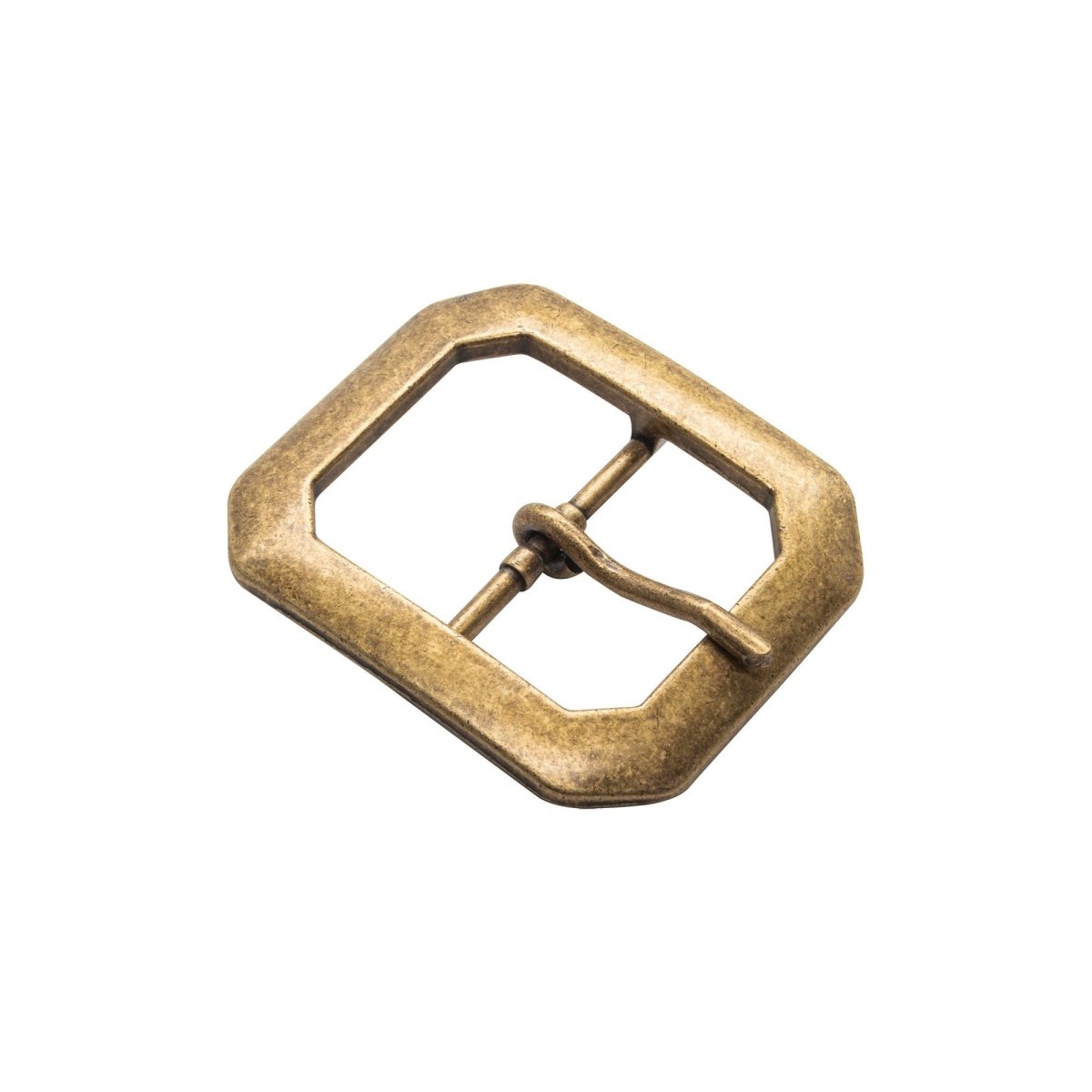 Realeather - Belt Buckle, Clipped Corner - Nickle - The Merri Artist - merriartist.com