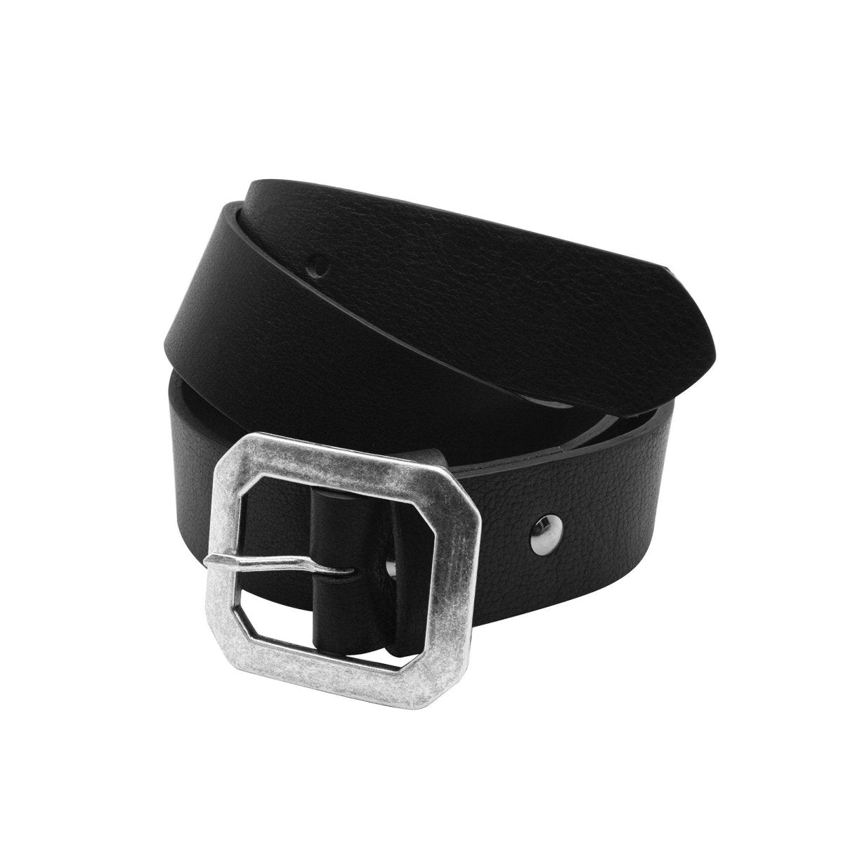 Realeather - Belt Buckle, Clipped Corner - Nickle - The Merri Artist - merriartist.com