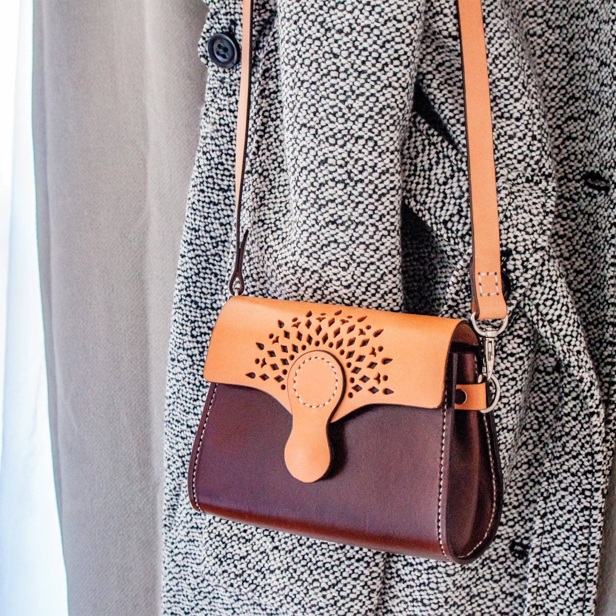 Realeather - Silver Edition, Derby Shoulder Bag Kit - Natural - The Merri Artist - merriartist.com