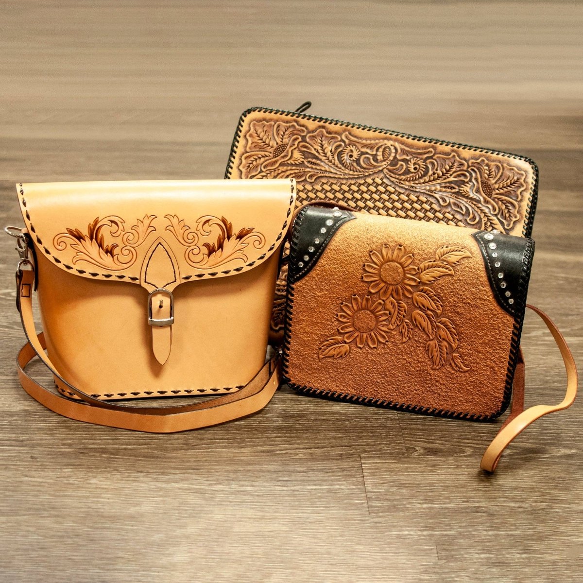 Realeather - Veg - Tan Double Shoulders - 7 - 8 oz. - The Merri Artist - merriartist.com